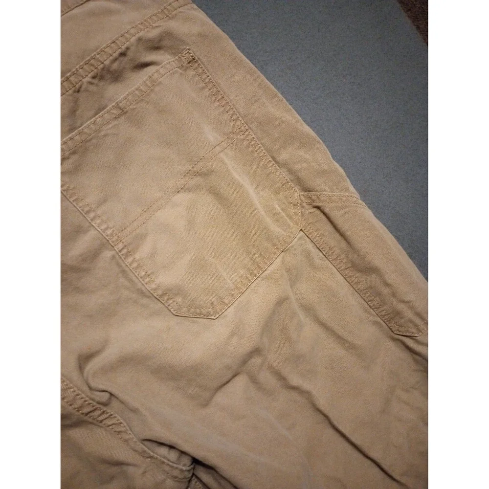 Blue Mountain Carpenter Pants 44x32 Green Canvas Workwear Utility Distressed
